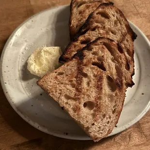 Warm sourdough with whipped butter