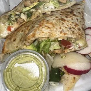 Supreme chicken quesadilla