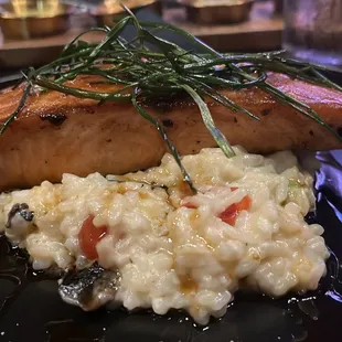 Salmon and risotto