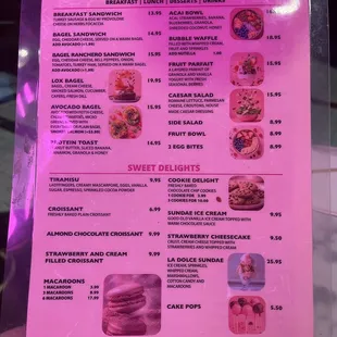 menu, sushi and sashimi