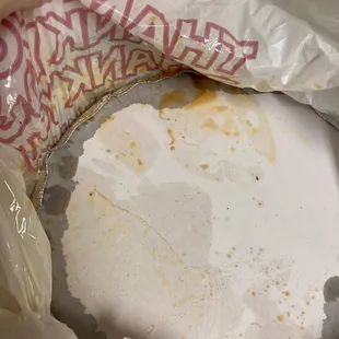 Terribly packaged calamari in broth