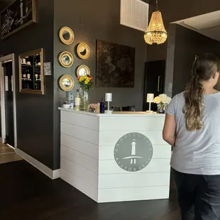 Host stand inside