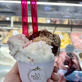 panna cotta berry | chocolate caramel almond