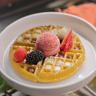 food, waffles