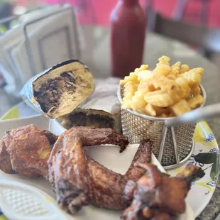 Chopped Cheese and wing combo with Passion Fruit Juice