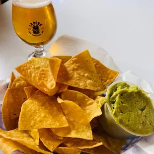 Guacamole and chips