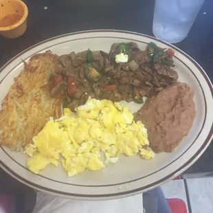 Ranchero steak &amp; eggs!  The best!