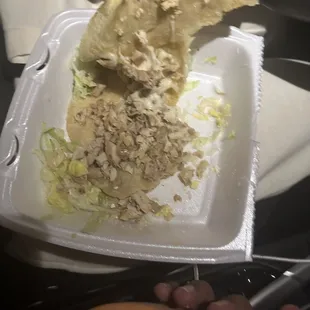 Only put some cheese on half of my quesadilla only good thing here is tacos everything else is not so goos