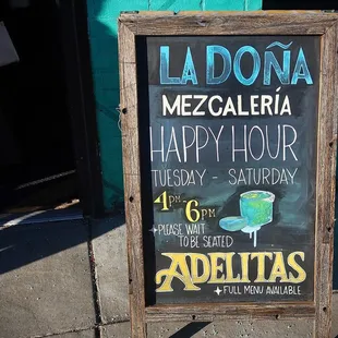 La Doña&apos;s Happy Hour also runs on Saturdays from 4pm-6pm