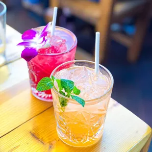 A hibiscus and strawberry margarita