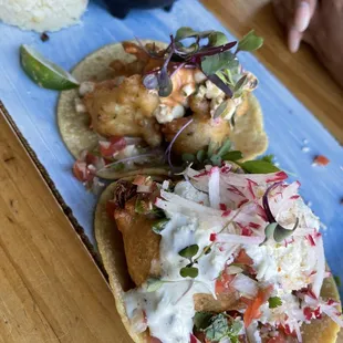 Cauliflower Tacos Tempura