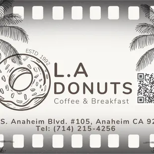 LA Donuts Logo with QR Code