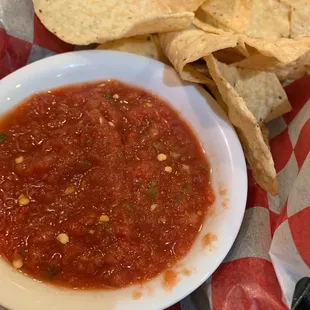 About to dive into the Chips and Salsa!
