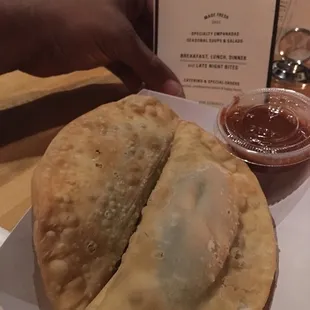 Spinach artichoke empanadas