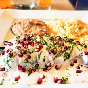 a plate of food on a table