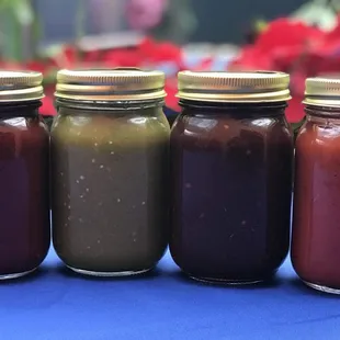 Jar Sauces $15ea:Mole, Green, Roja and Ranchera