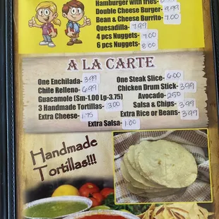 Most recent menu 9/4/22