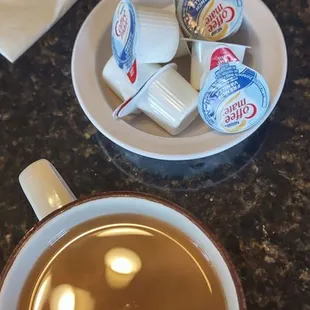 Coffee with French vanilla creamer