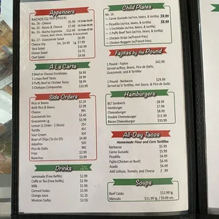 sushi and sashimi, menu