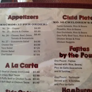 Menu 1.