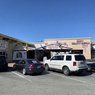 cars parked in a parking lot