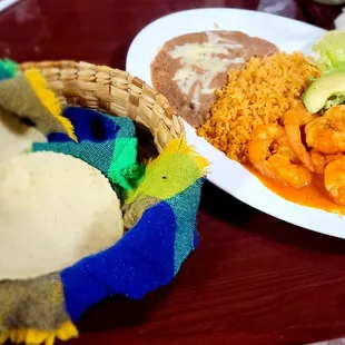 camarones ala diabla. Very good.