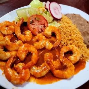 camarones ala diabla. Very yummy.