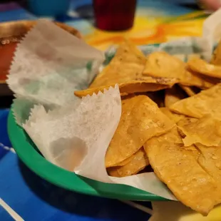 a plate of tortillas and salsa