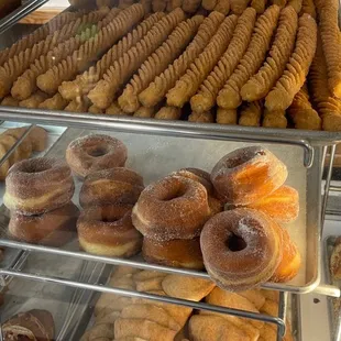 Donuts! We waited for the glazed to come out. One of the best donuts!