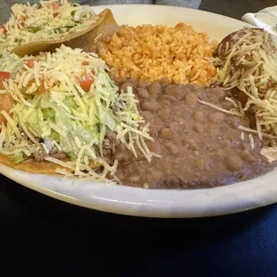 1. Taco, Tostada and Enchilada Combo