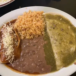 Chile verde 6. Quesadilla de Chile Verde and Enchilada Combo
