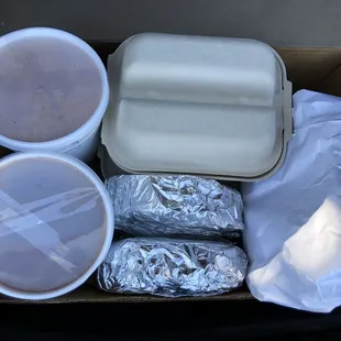 the contents of a box