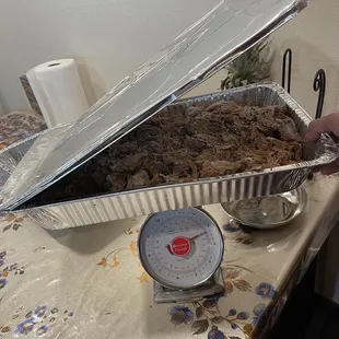 Disappointed. Make sure they weigh the food Infront if you.