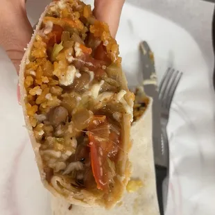 Vegetable burrito