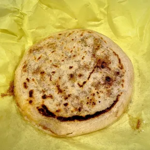 an uncooked flatbread