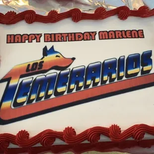 Temerarios birthday cake