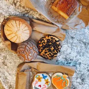 a variety of pastries