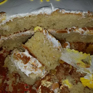 the inside of a cake