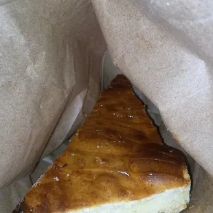 mexican style cheese cake slice.