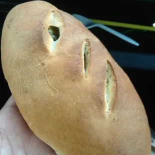 My favorite bolillo with jalapenos and cream cheese inside. So good!