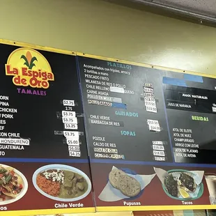 Menu as of 6/16/2022