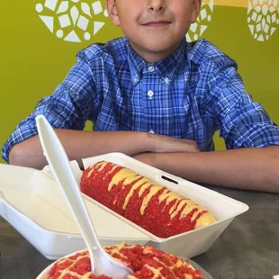 Hot Cheetos elote and esquite