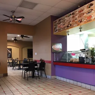 the interior of a restaurant