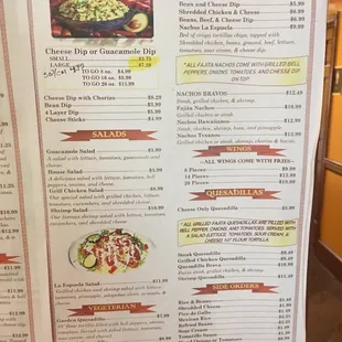 sushi and sashimi, menu