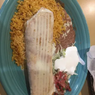 Chimichanga lunch special.