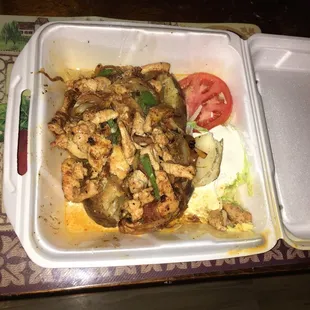 Chicken fajita baked potato