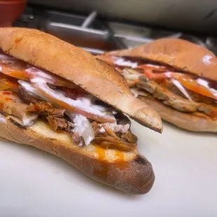 Torta de lomo en pan mexicano