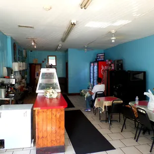 the interior of a restaurant