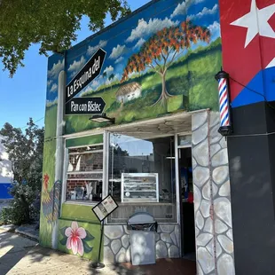 a mural on the side of a building