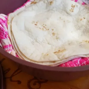 Flour tortilla. Soft and fluffy.